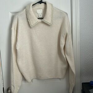 H&M sweater M cream color